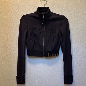 Lululemon Athletica Black Bomber Jacket Cropped Athletic